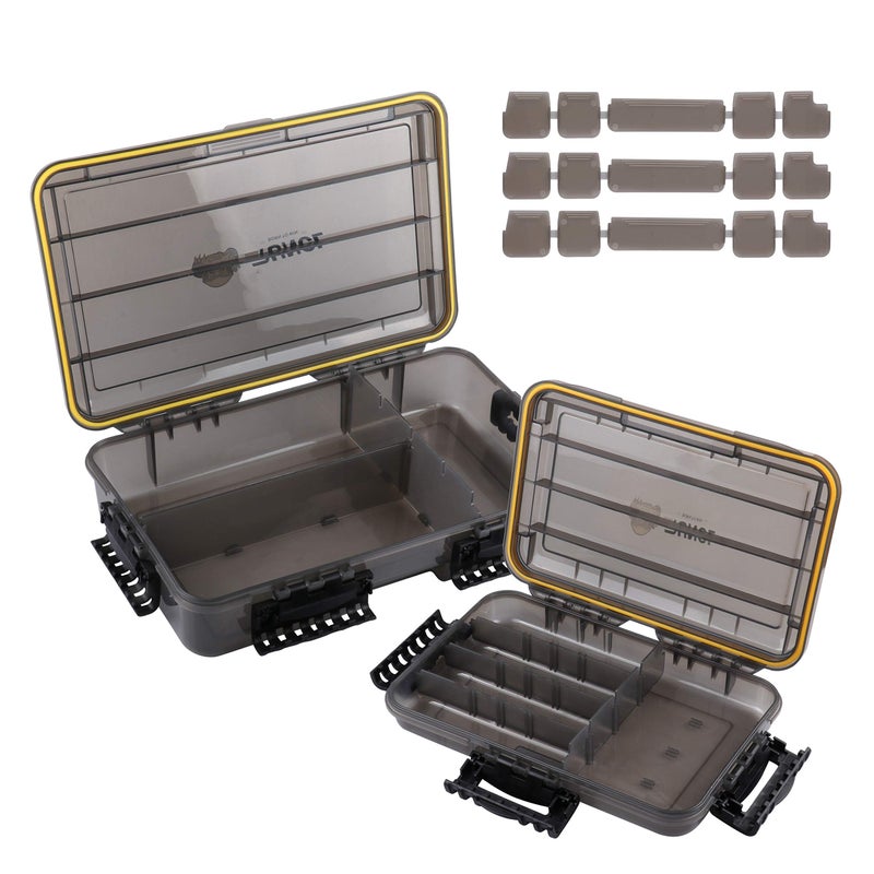 RUNCL Fishing Tackle Box, Waterproof Tray for Jigs Lures, Thicker Floating Tackle Utility Box with Adjustable Dividers, 3600/3700/Large 3700 Size - Image 1
